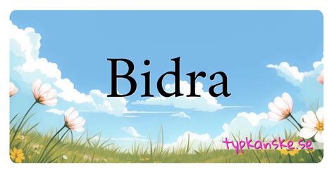 synonym bidra|BIDRA